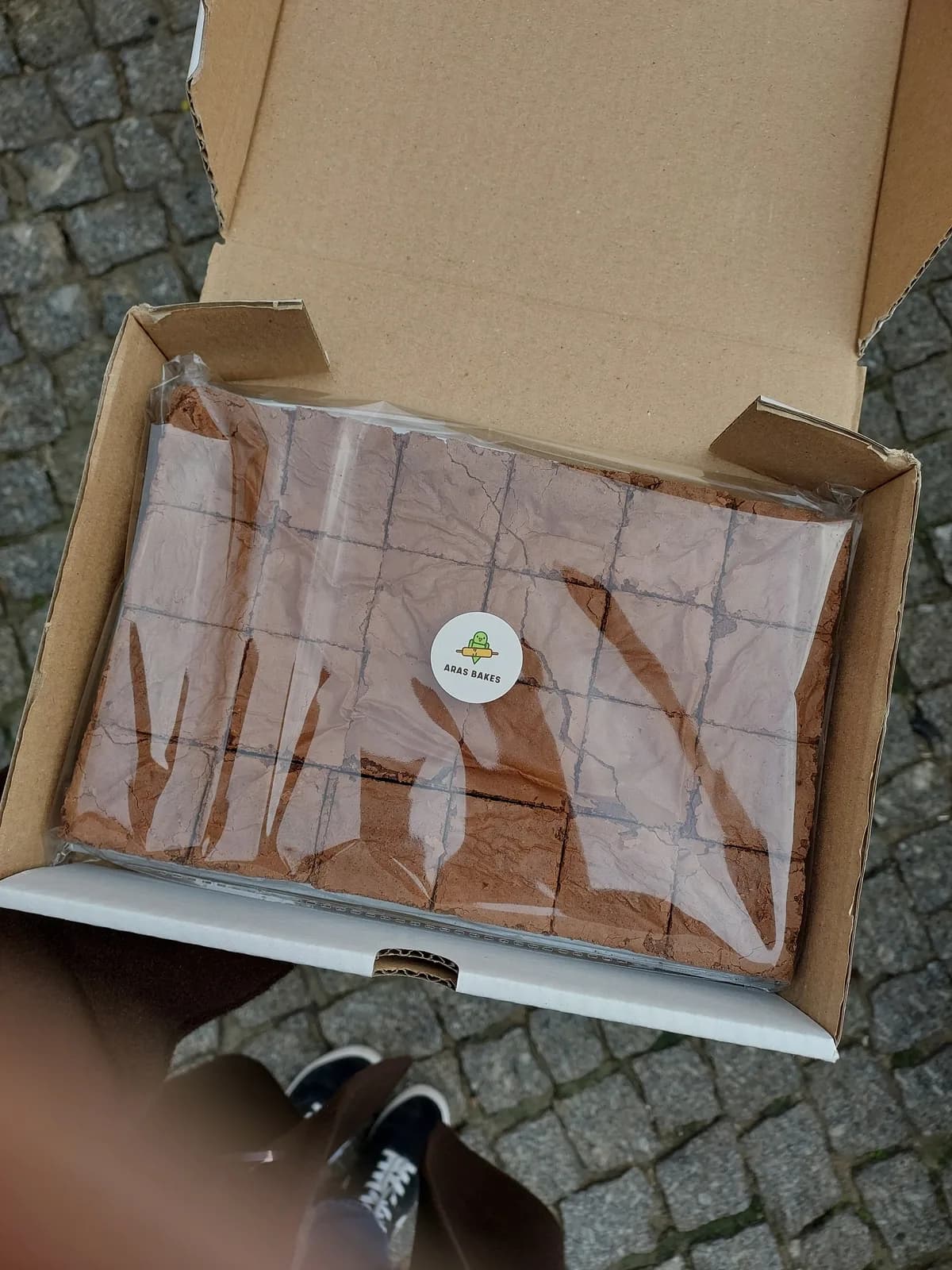 Brownie artesanal em close-up