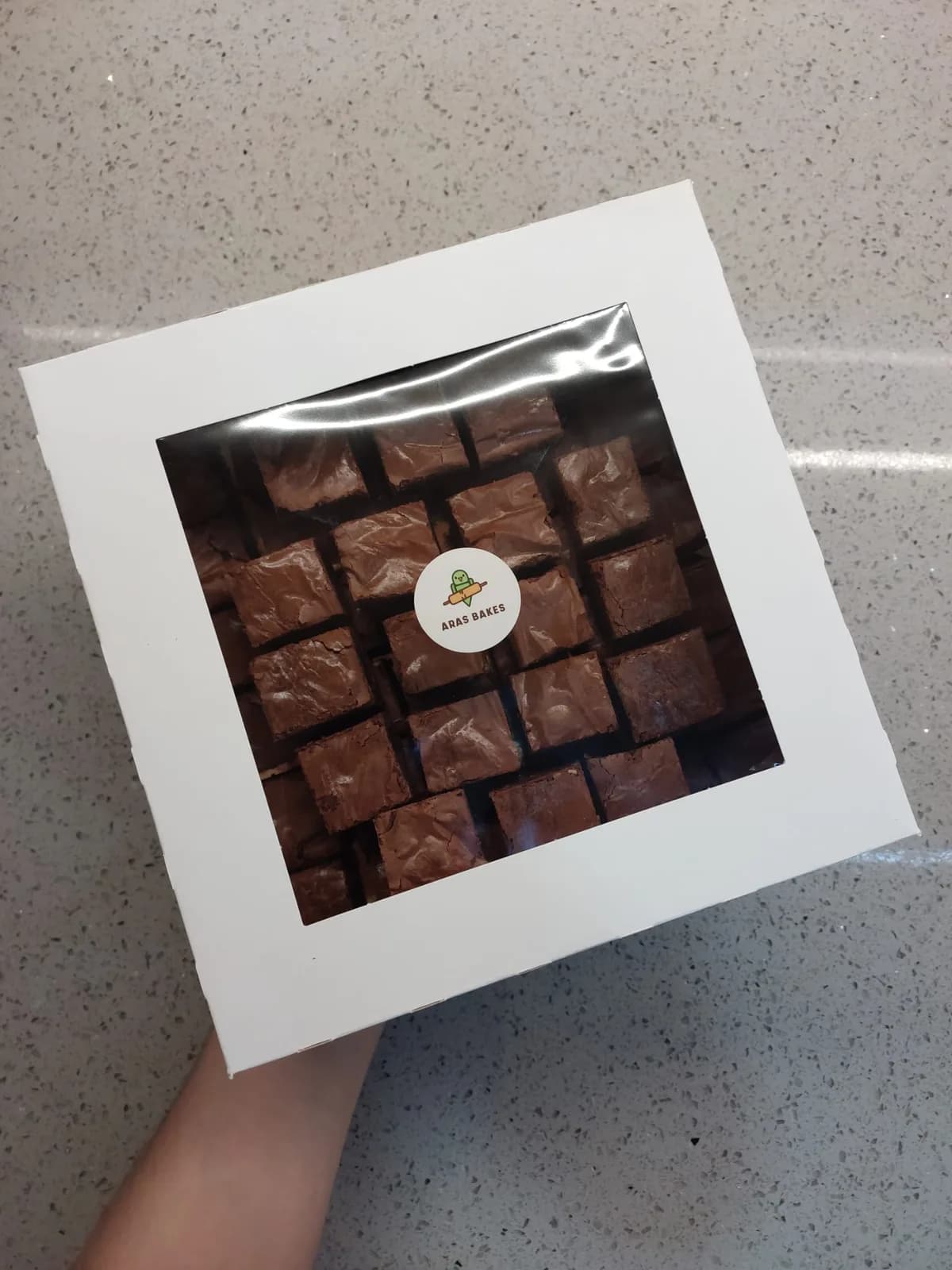 Caixa de brownies artesanais